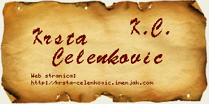Krsta Čelenković vizit kartica
